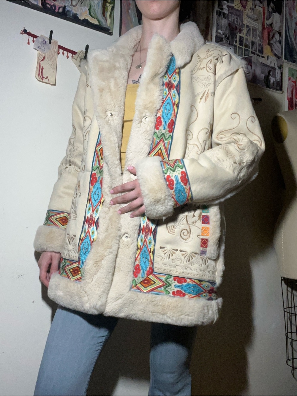 Hepburn Ski Coat NWT- Sherpa faux fur shearling winter coat - Picture 2 of 8